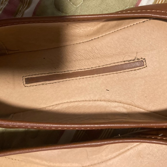 WMS Diamond Tasseled Medium Brown Slide Flats - Picture 3 of 5